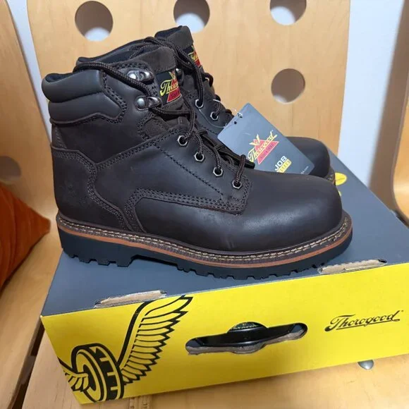 New Thorogood Leather Sport Hiker Steel Toe Work Boots Mens 8.5 Women 10.5 - Picture 10 of 11
